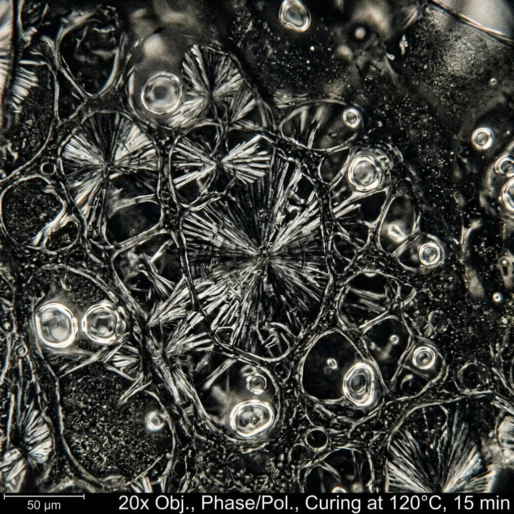 Microscopic structure of advanced polymer formulation during synthesis